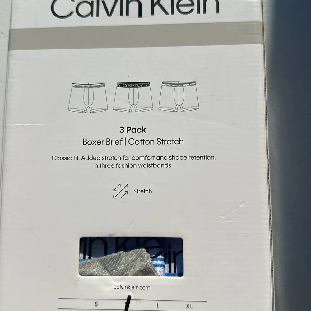 Calvin Klein 3-Pk Stretch Varsity Boxer Brief SM NWT - Picture 9 of 12